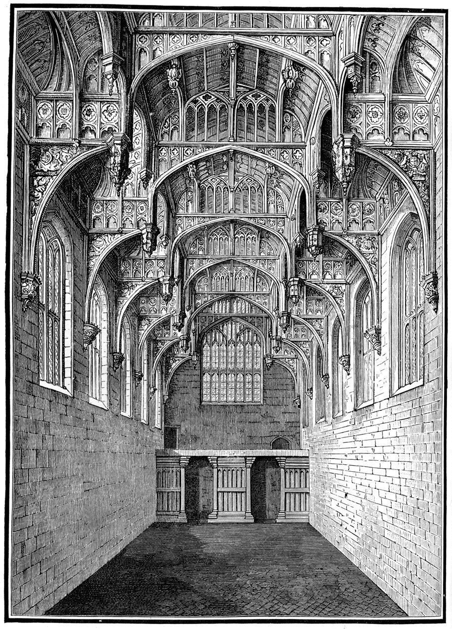 Great Hall, Hampton Court Palace, London, 1893. af Unbekannt