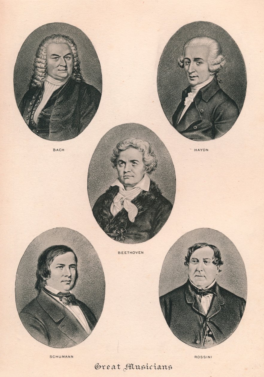 Store Musikere - Tavle III., 1895 af Unbekannt