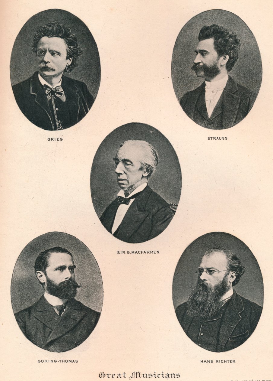 Store musikere - tavle IX., 1895 af Unbekannt