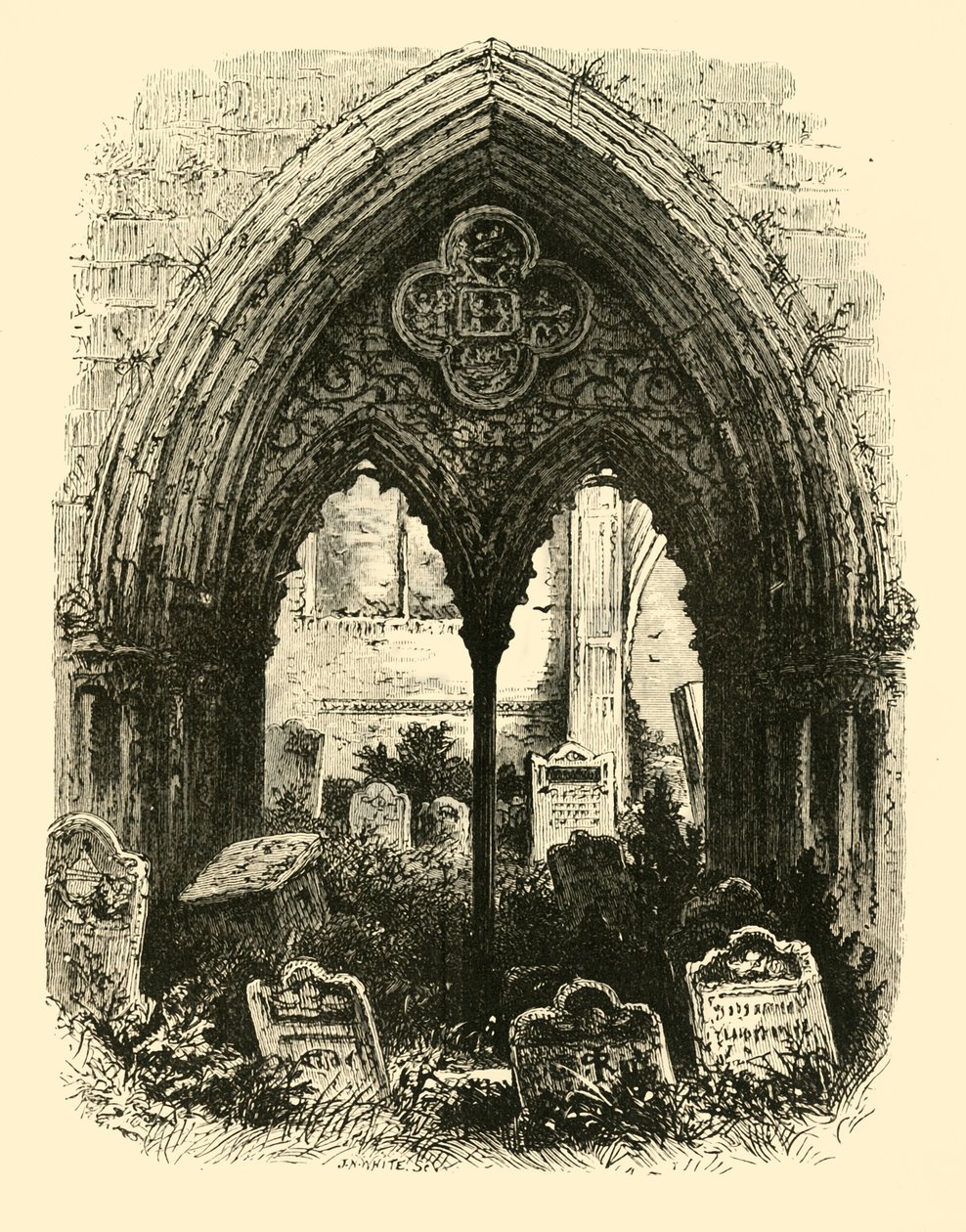 Great Portal, Crowland Abbey, 1890. af Unbekannt