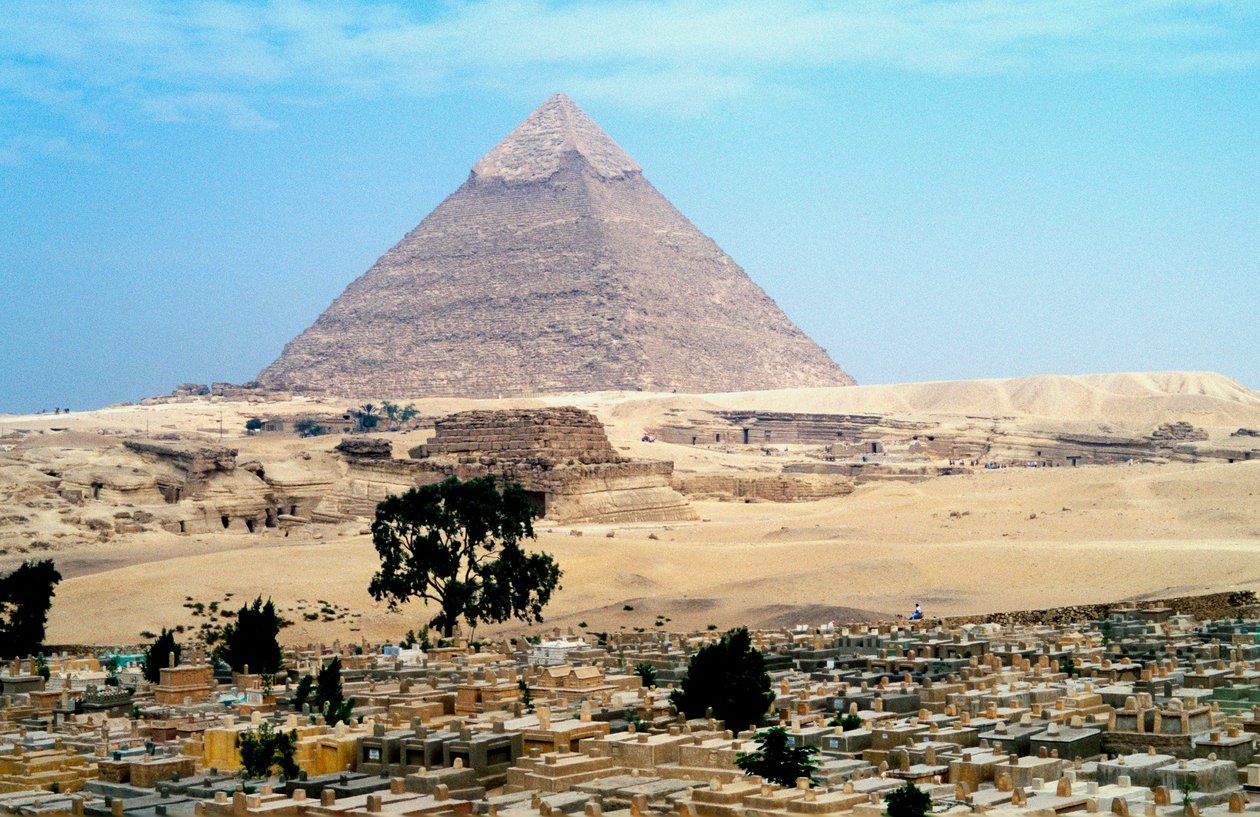 Den store Keopspyramide i Giza, Egypten, 4. dynasti, Det gamle kongerige, 26. århundrede f.Kr. af Unbekannt