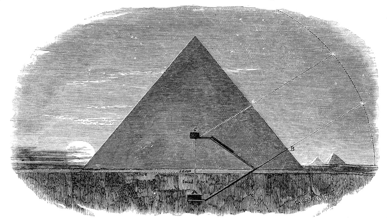 Den store Keopspyramide i Giza, der bruges som et astronomisk observatorium af Unbekannt