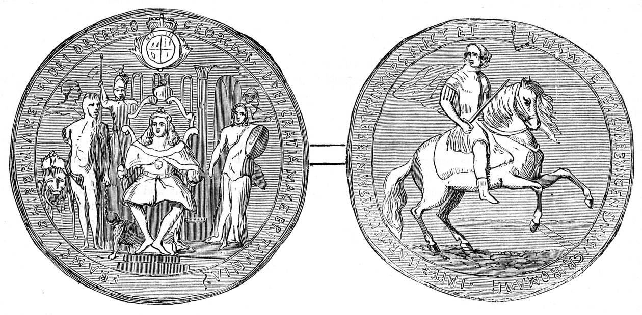 Store Segl af George II, midten af det 18. århundrede, det 19. århundrede af Unbekannt