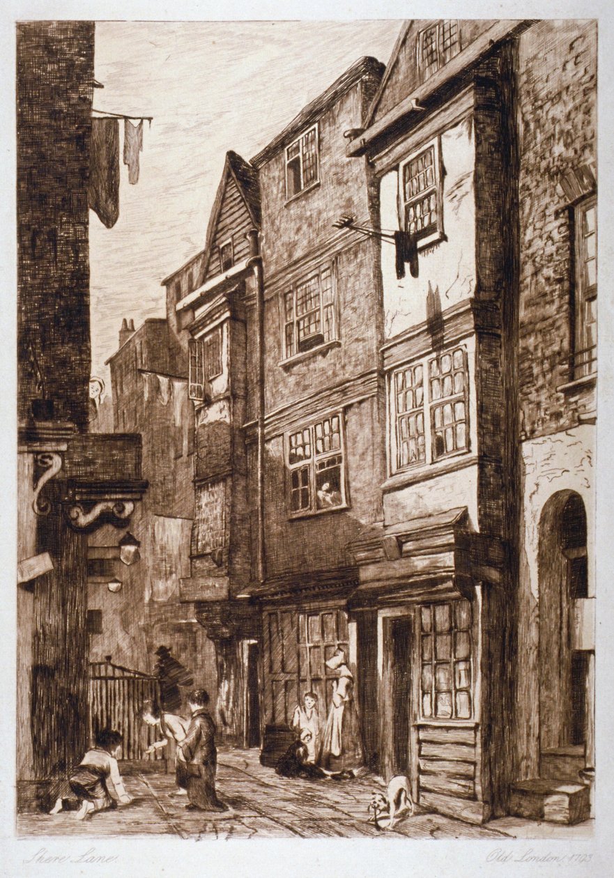 Great Shire Lane, City of London, 1793 af Unbekannt