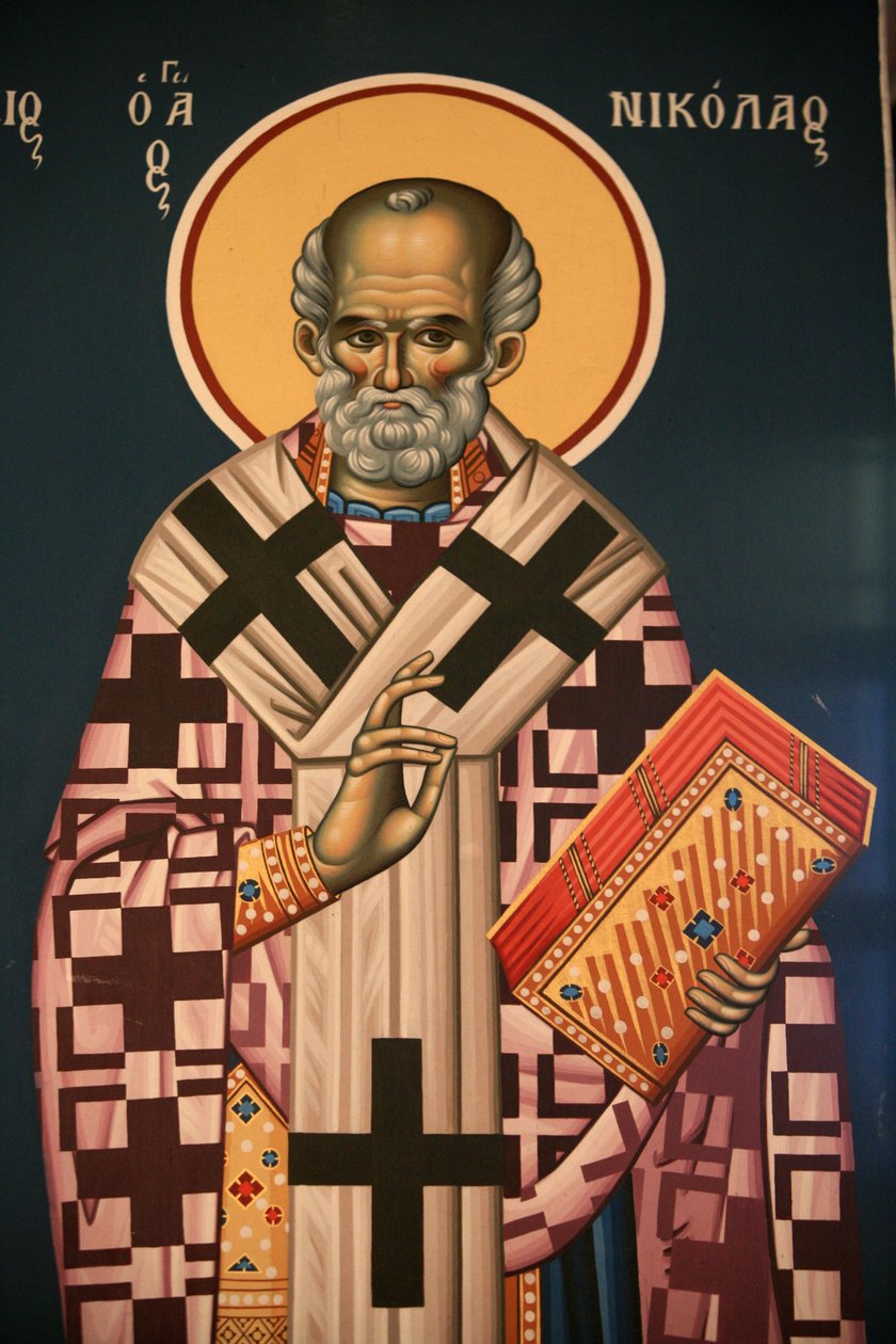 Græsk-ortodoks ikon, der forestiller Saint Nicholas Thessalonique, Grækenland af Unbekannt