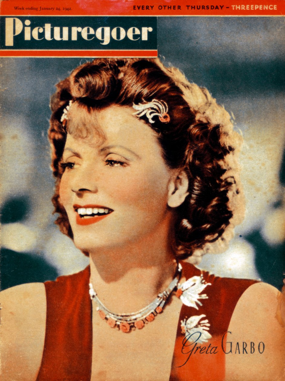 Greta Garbo 1905-1990, svenskfødt amerikansk skuespillerinde, 1942 af Unbekannt