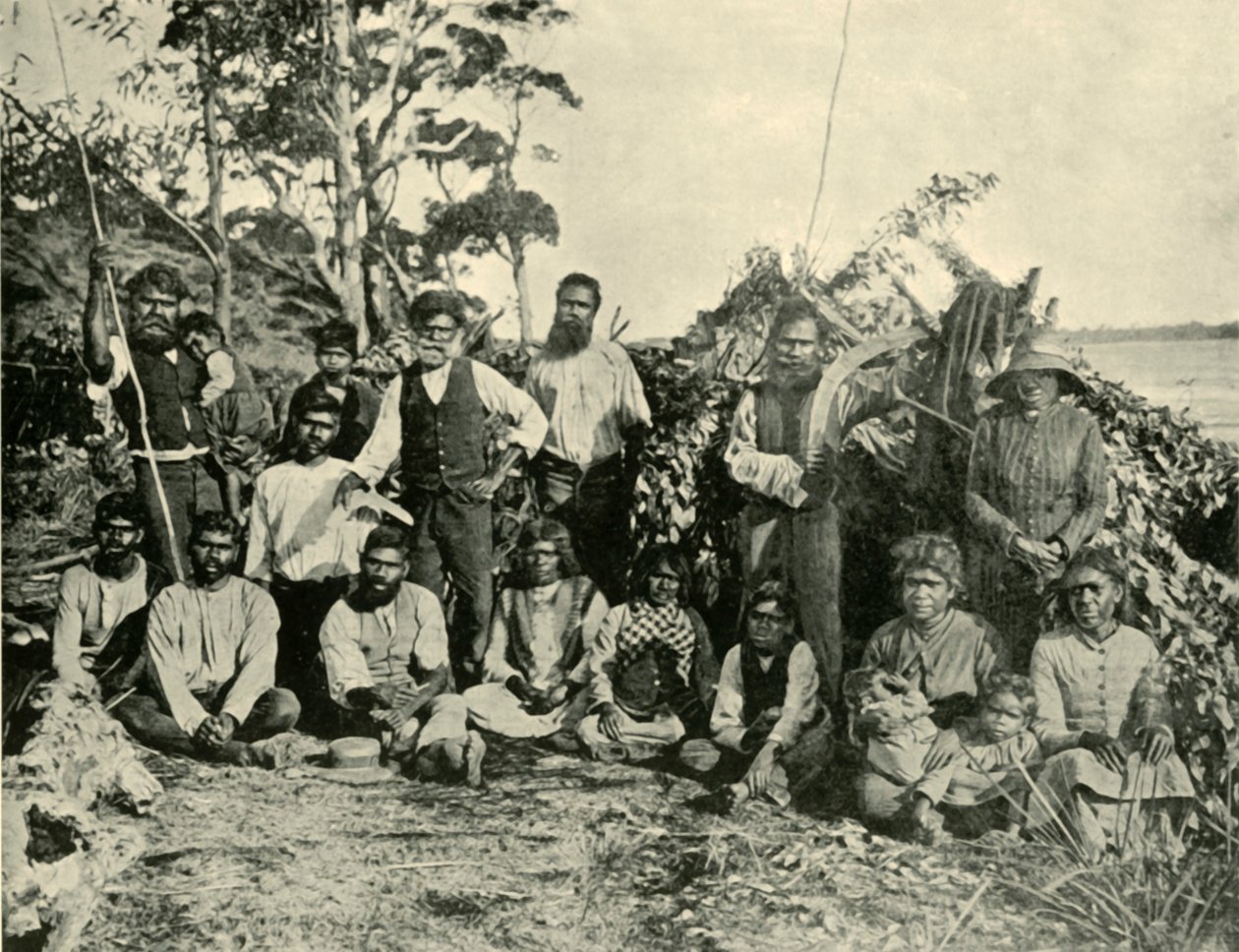 Gruppe af aboriginale mennesker, Lake Tyers, Victoria, Australien, 1901. af Unbekannt