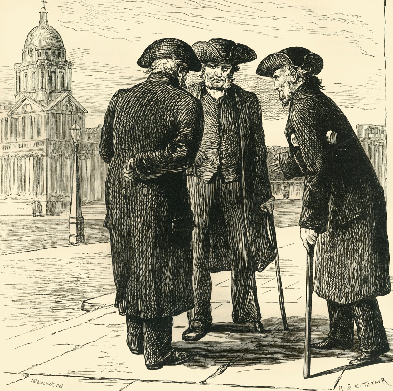Gruppe af Greenwich-pensionister, c1878. af Unbekannt