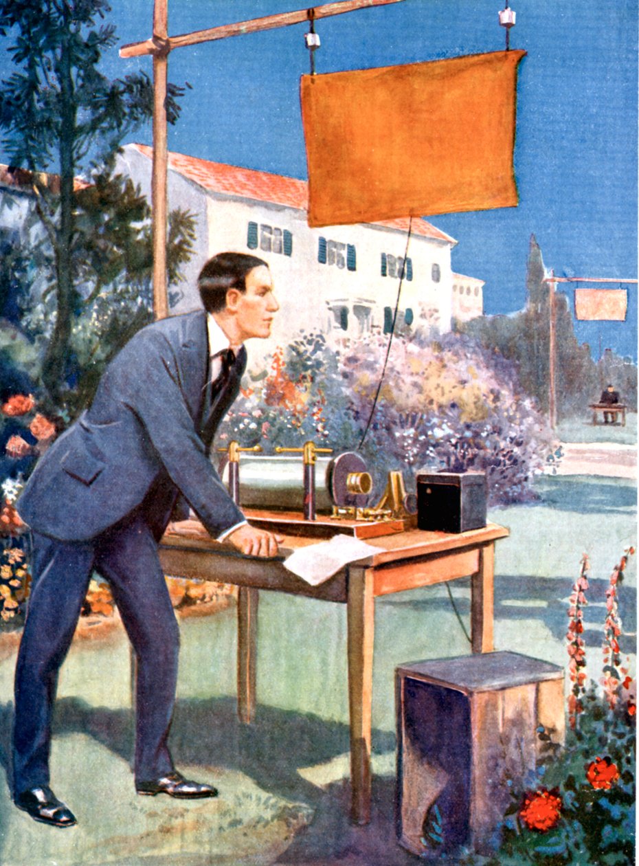 Guglielmo Marconi 1874-1937, italiensk fysiker og radiopioner af Unbekannt