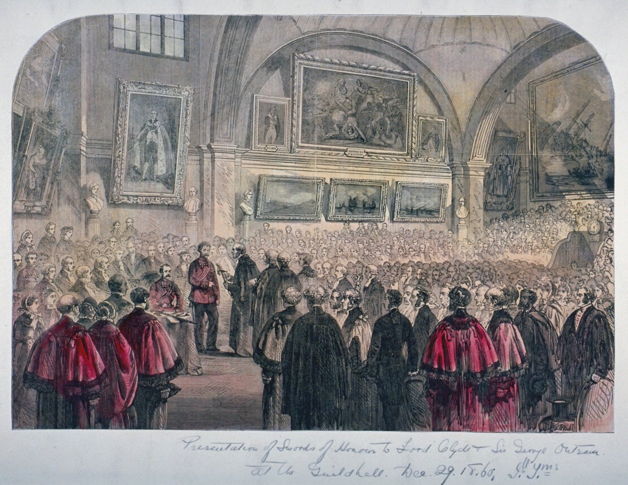 Guildhall Council Chamber, City of London, 1861 af Unbekannt