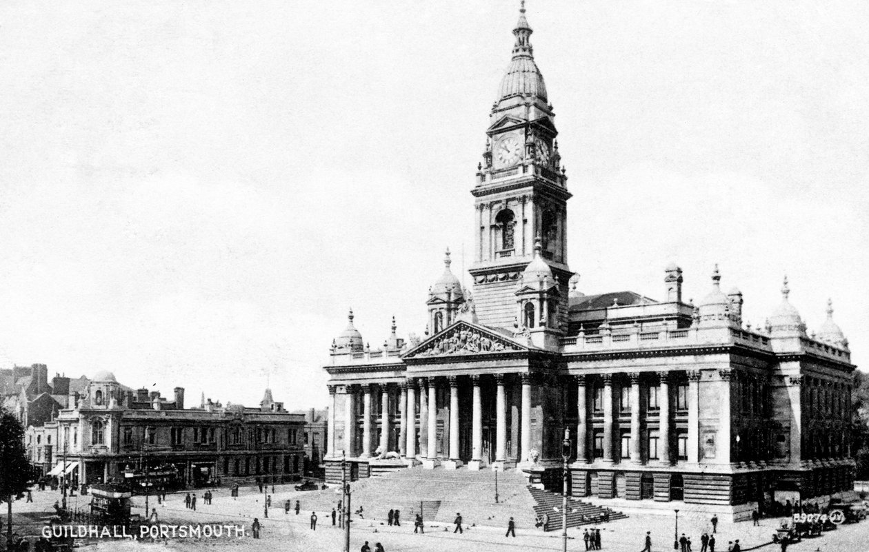 Guildhall, Portsmouth, Hampshire, begyndelsen af det 20. århundrede af Unbekannt
