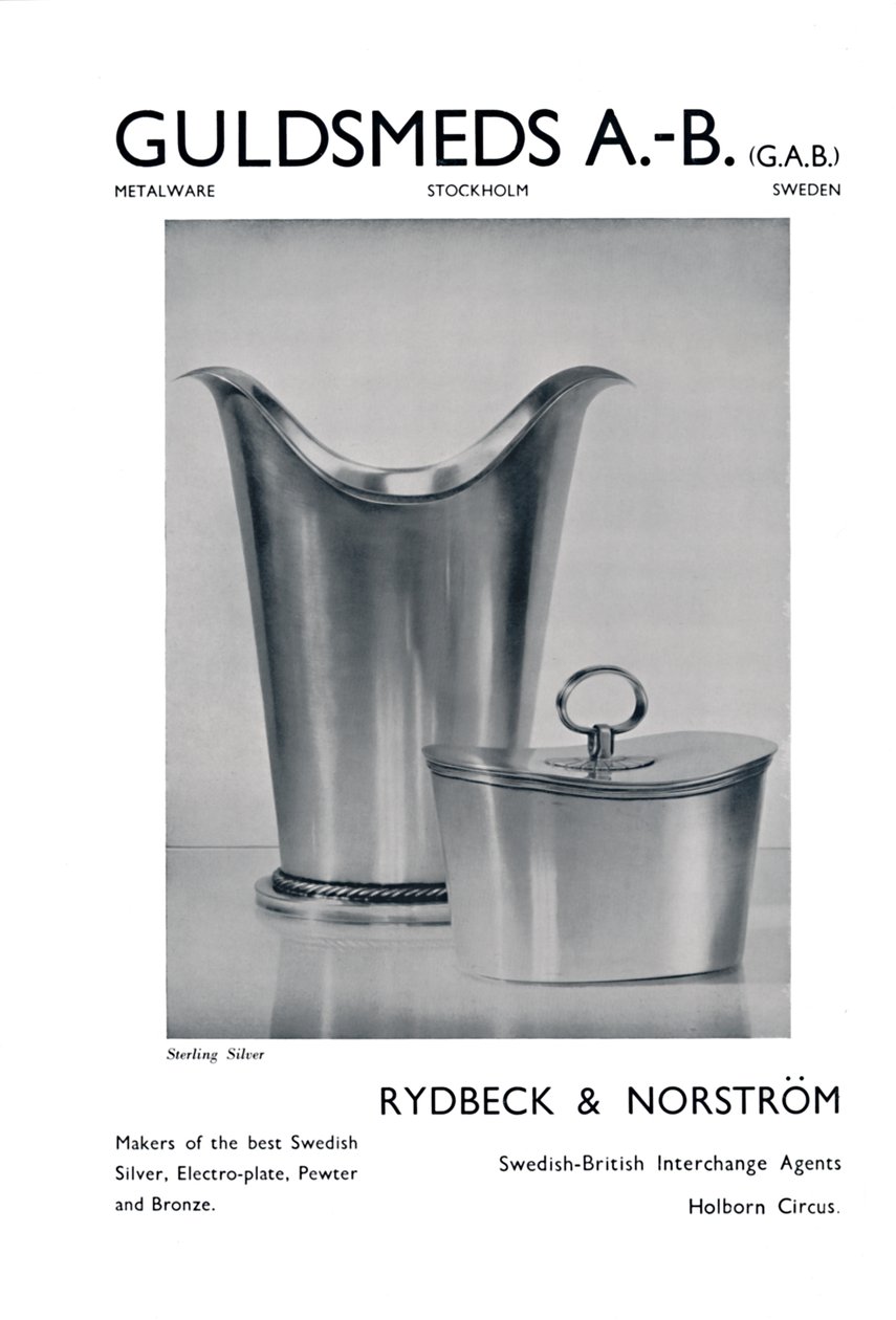 Guldsmeds A.-B. G.A.B. - Sterling sølv - Rydbeck & Norström., 1939 af Unbekannt