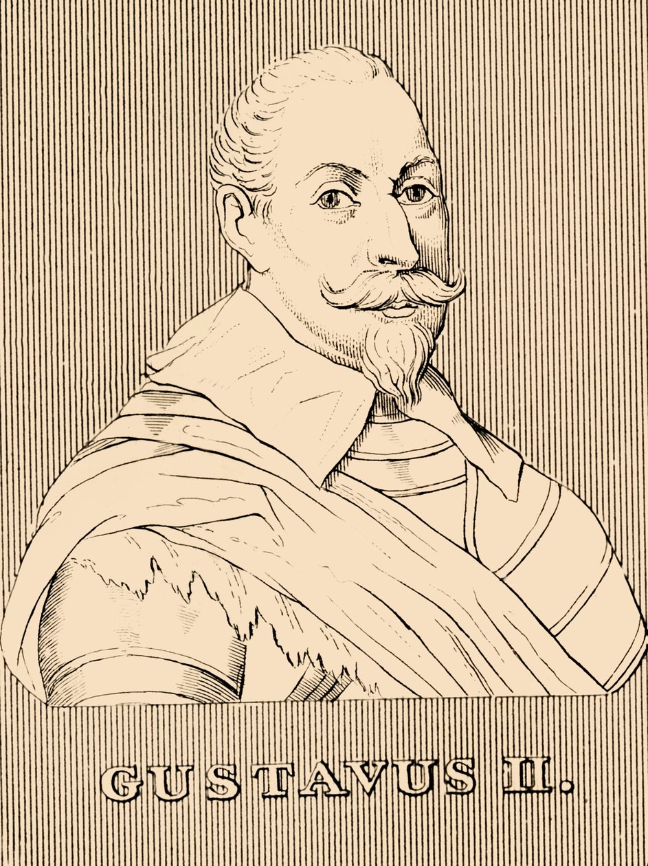 Gustav II, 1594-1632, 1830. af Unbekannt
