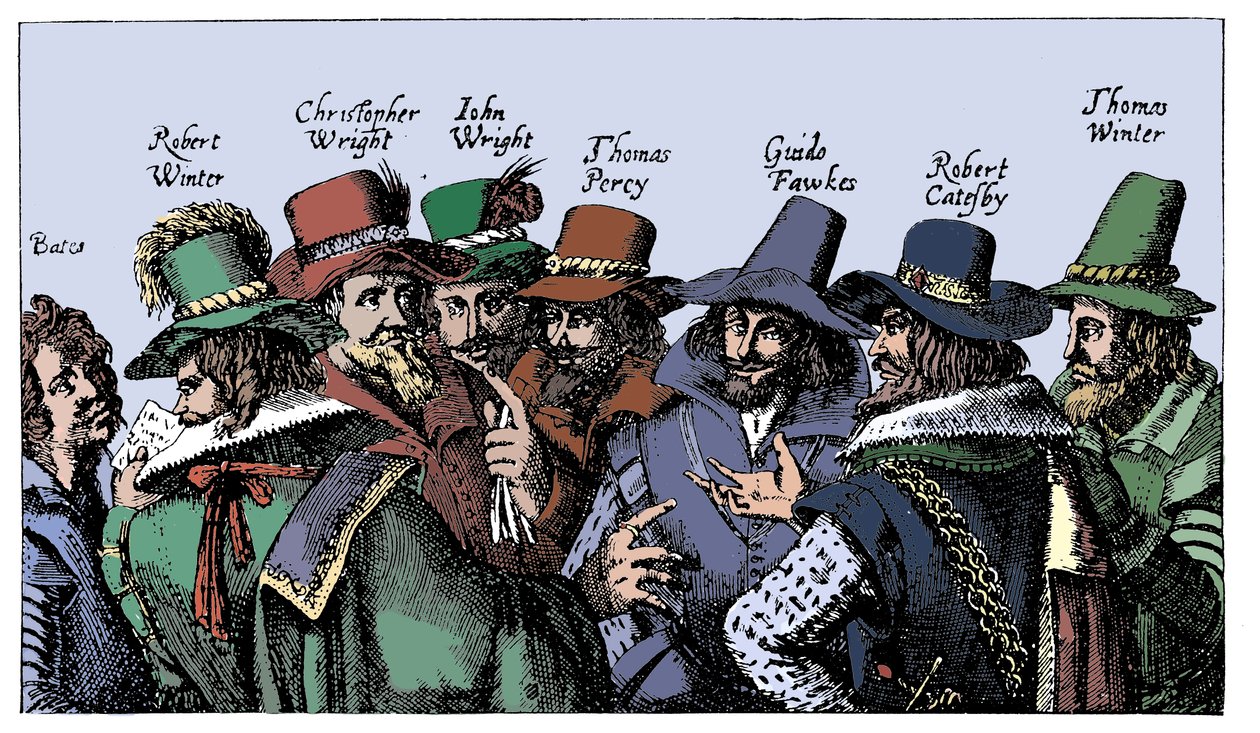 Guy Fawkes og Krudtplotterne, 1605 af Unbekannt