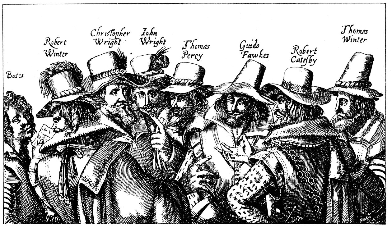 Guy Fawkes og Krudtplotterne, 1605 af Unbekannt