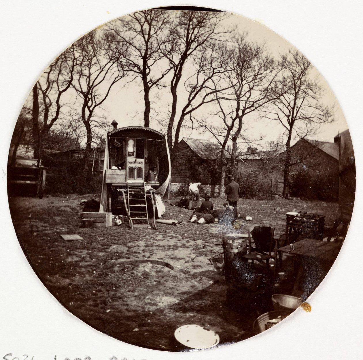 "Zigeøjnerlejr", ca 1890 af Unbekannt
