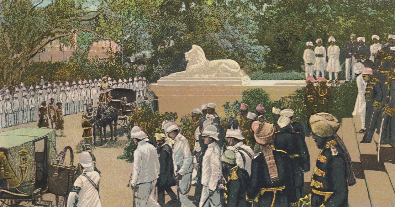 H.H. The Nizam forlader The Residency, Hyderabad, c1900. af Unbekannt
