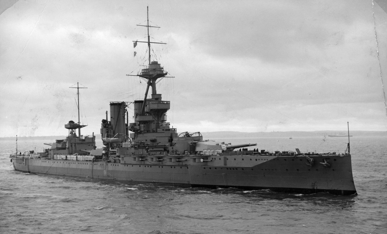 HMS Iron Duke, britisk slagskib, c1936-c1937 af Unbekannt