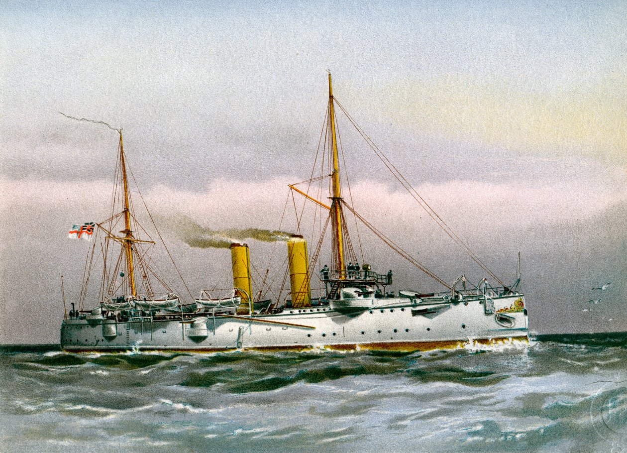HMS Magicienne, Royal Navy 2. klasses krydser, c1890-c1893 af Unbekannt