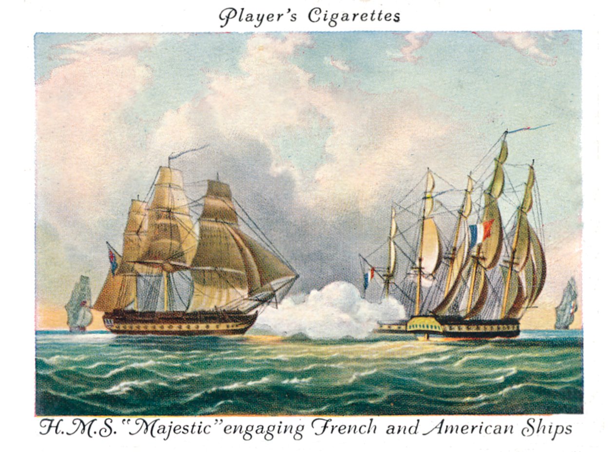 H.M.S Majestic engagerende franske og amerikanske skibe, 1936. af Unbekannt