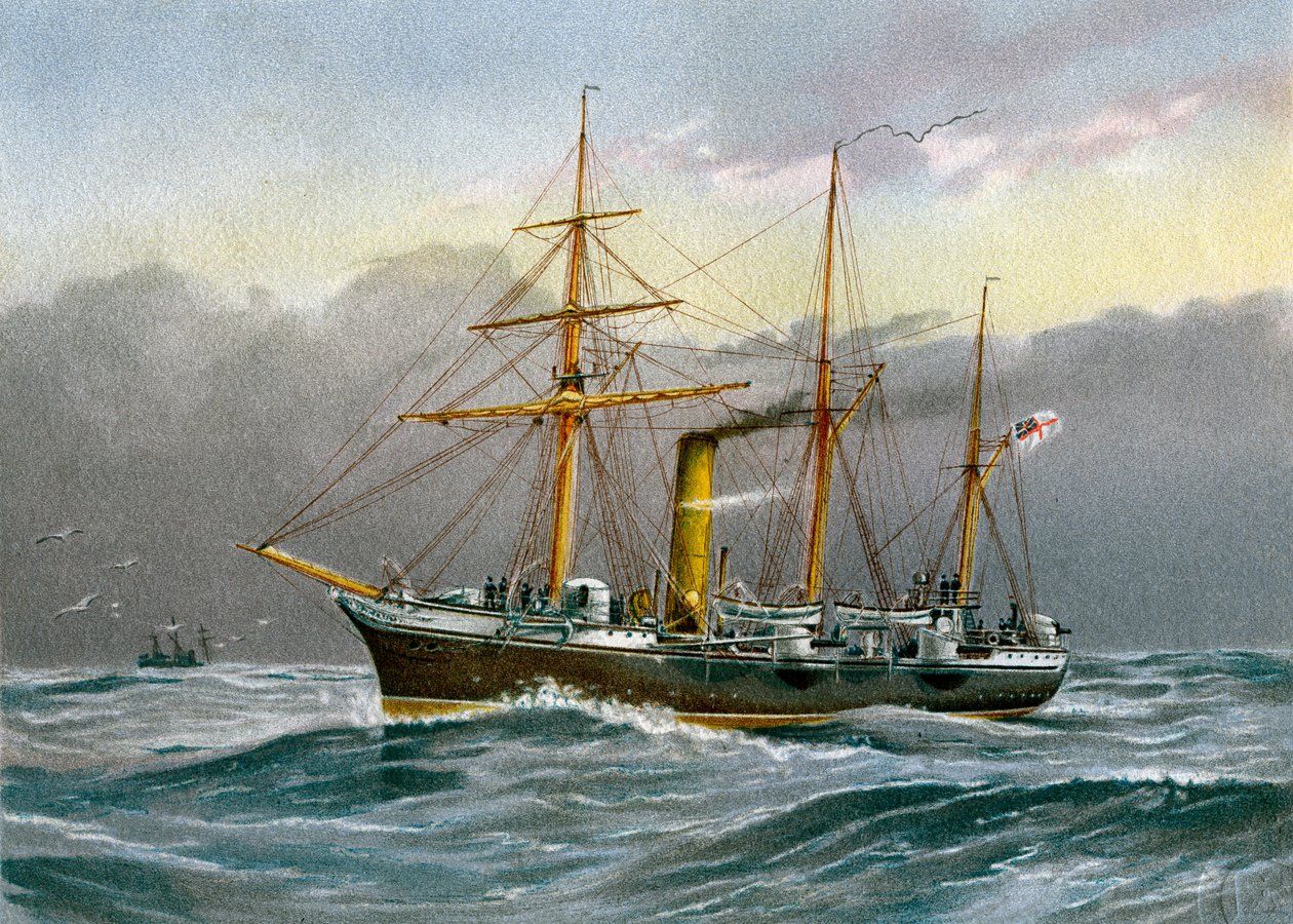 HMS Nymphe, Royal Navy sloop, c1890-c1893 af Unbekannt