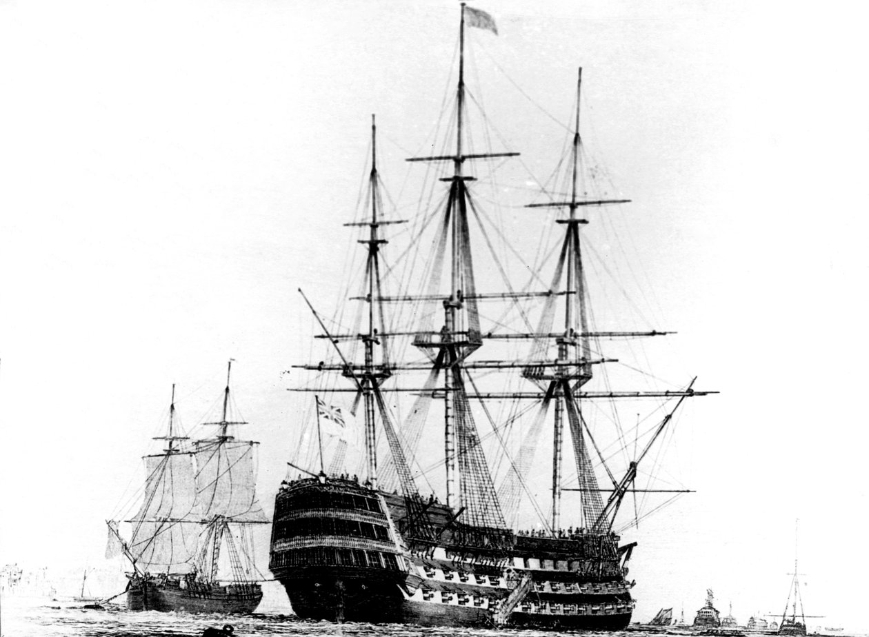 HMS Victory i Portsmouth, 1800-tallet af Unbekannt