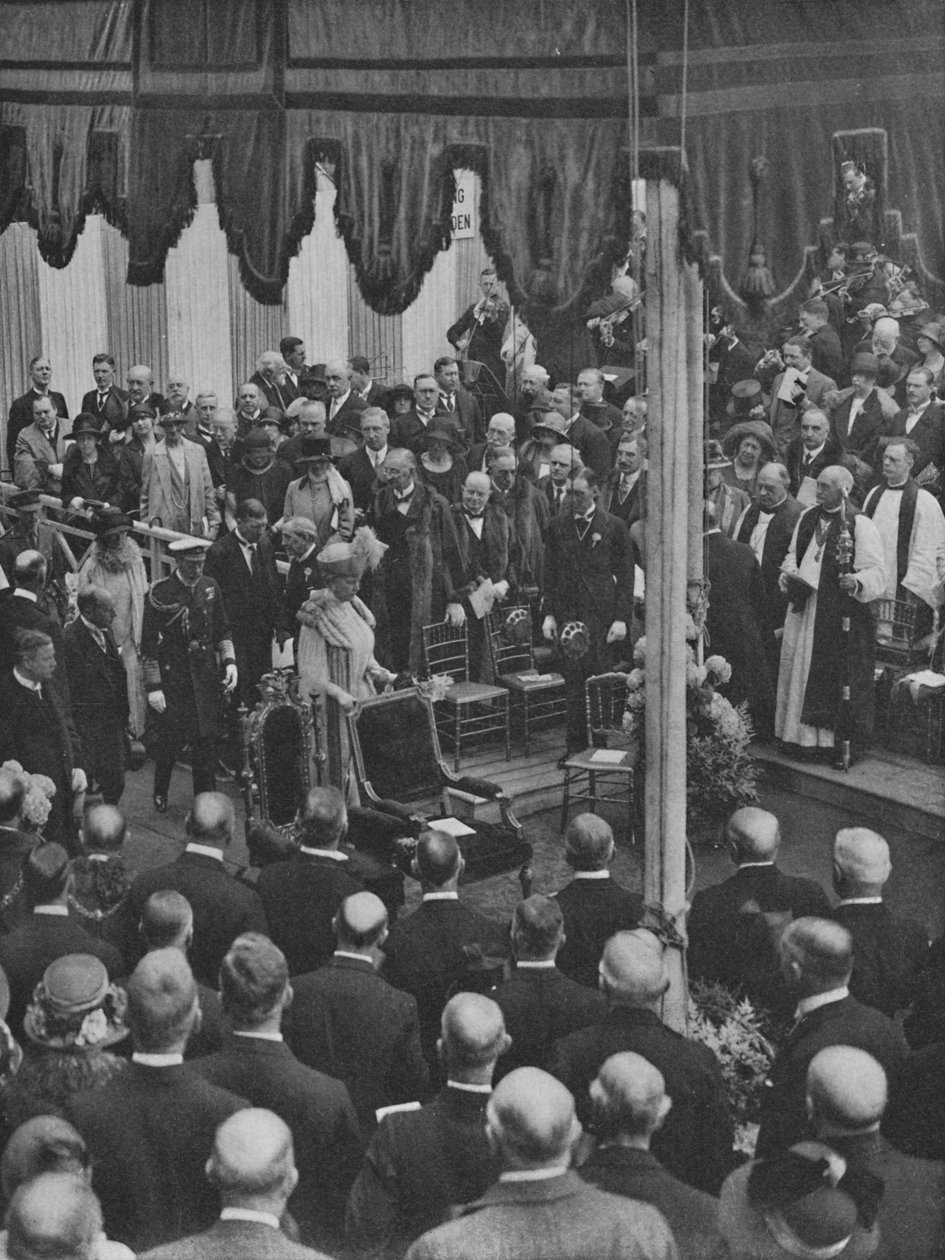 H.M. Kongen lægger grundstenen til Lloyds nye bygning 23. maj 1925, 1928 af Unbekannt