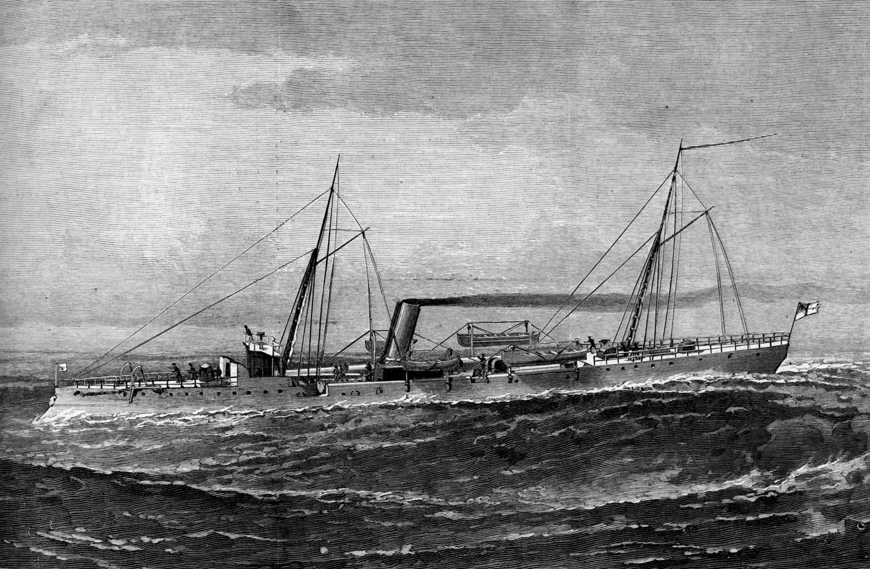 HM Torpedo Gun Boat Rattlesnake, 1887 af Unbekannt