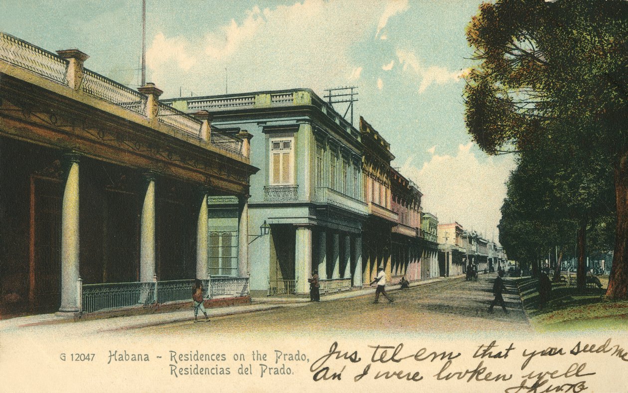 Havana - Residences on the Prado, 1907. af Unbekannt