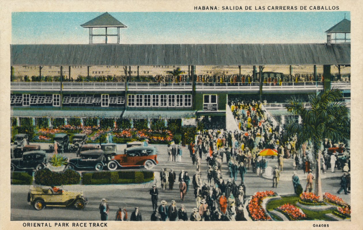 Havana: Start af hestevæddeløbet. Eastern Park Race Track, c1910 af Unbekannt