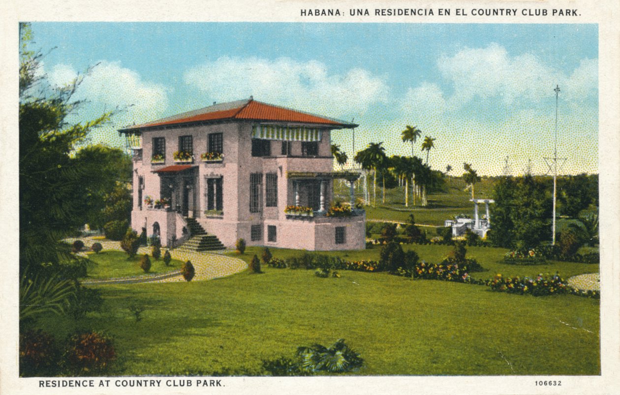 Havana: En bolig i Country Club Park. Bopæl i Country Club Park, c1910 af Unbekannt