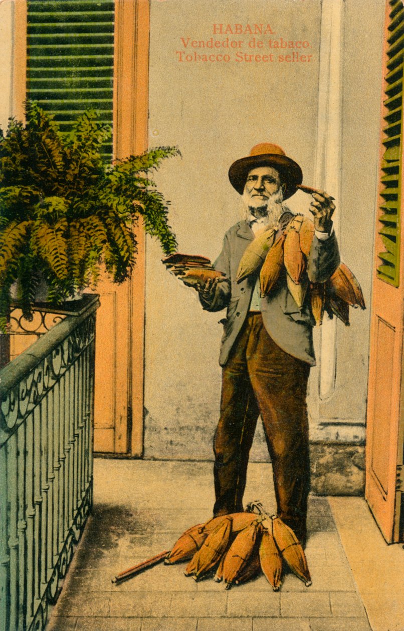 Havana. Cigaret automat. Tobaksgadesælger, c1910