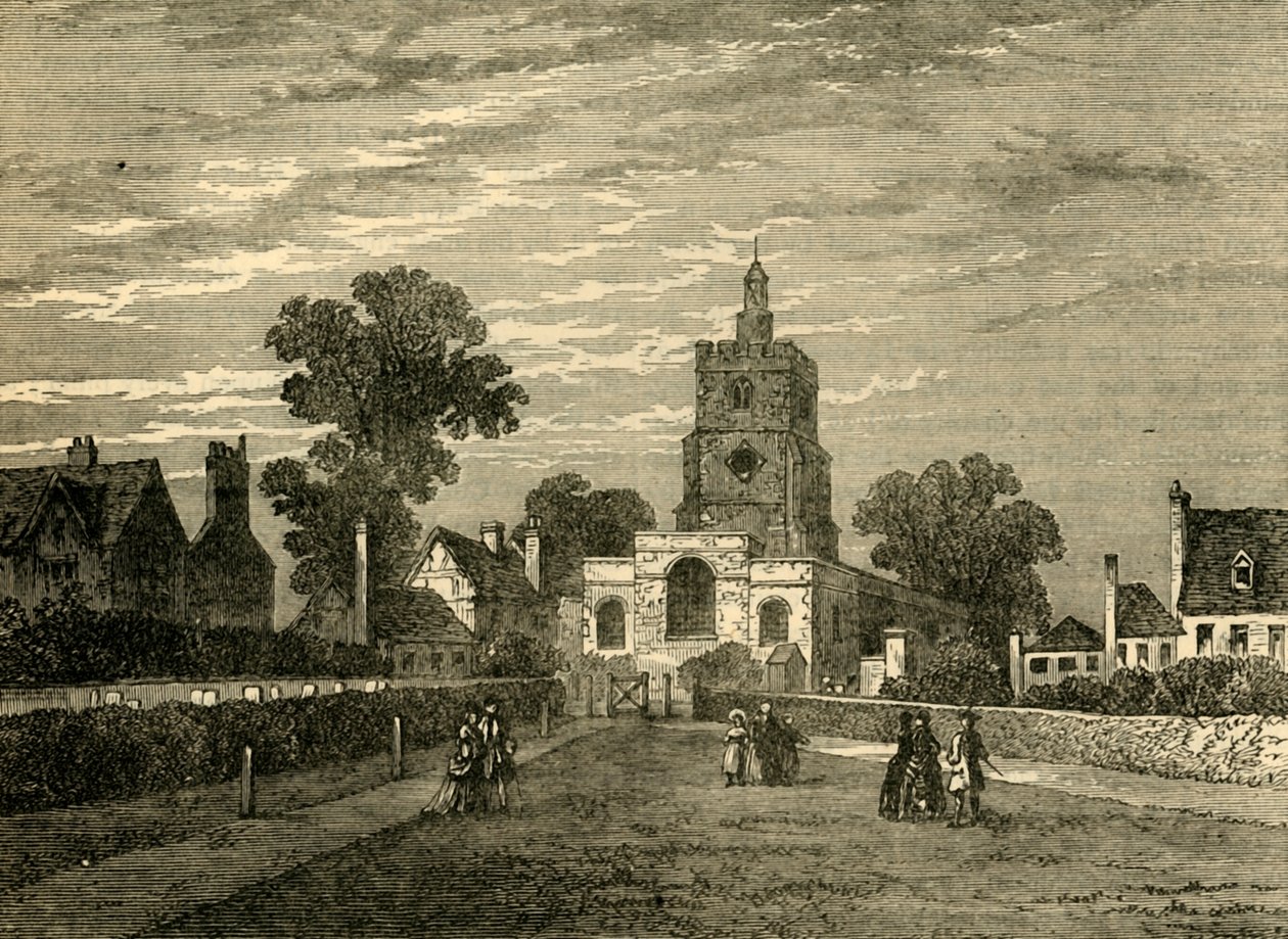 Hackney kirke, c1876. af Unbekannt