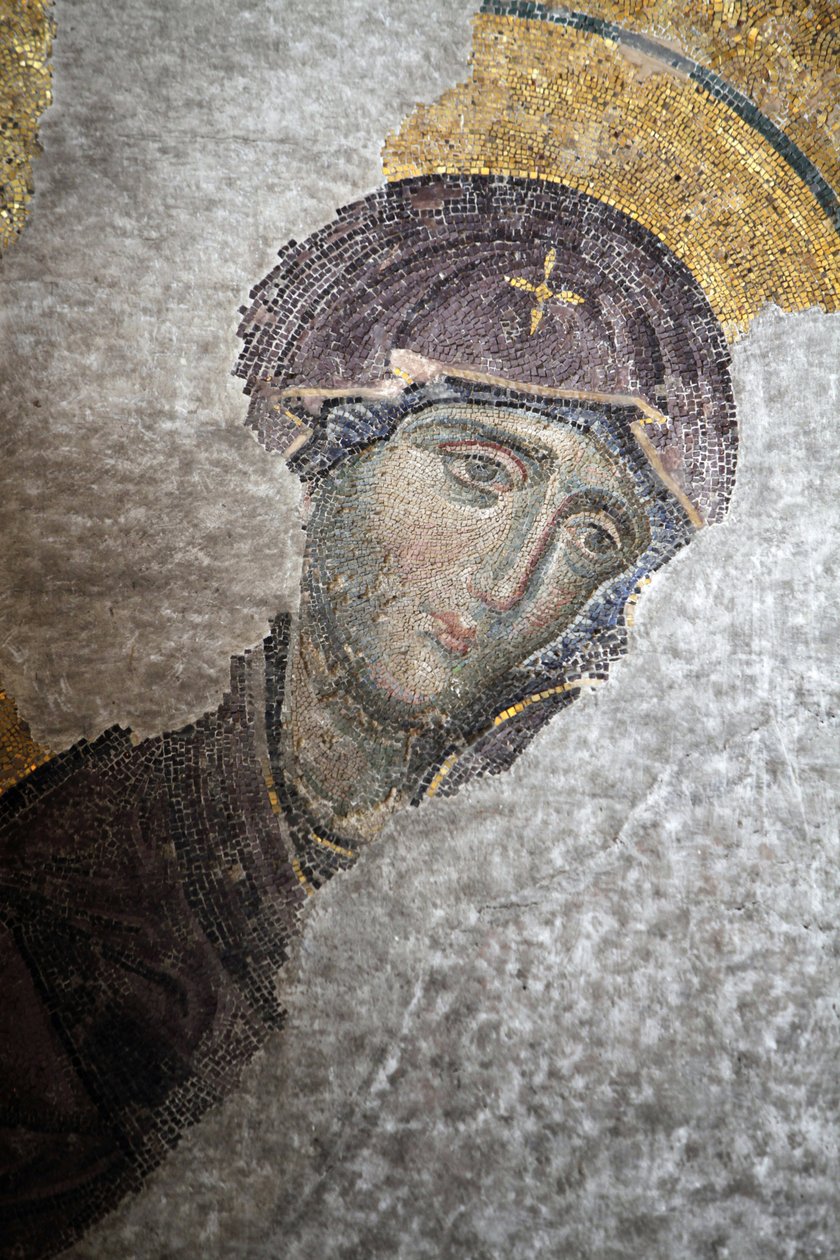 Hagia Sophia Deesis mosaik - Jomfru Maria Istanbul Tyrkiet af Unbekannt