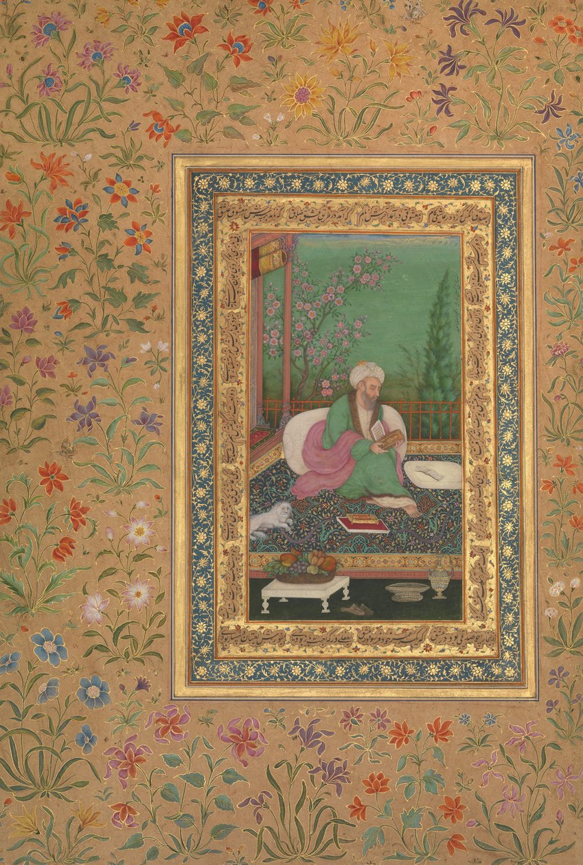 Haji Husain Bukhari, Folio fra Shah Jahan Album, recto: begyndelsen af det 19. århundrede. af Unbekannt