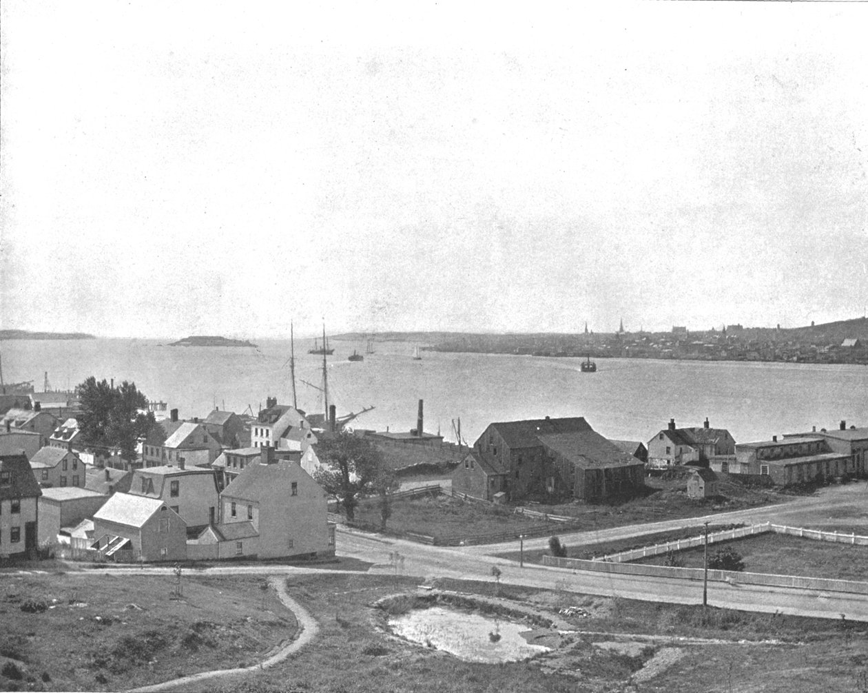 Halifax Harbour, Nova Scotia, fra Dartmouth, Canada, c1900. af Unbekannt