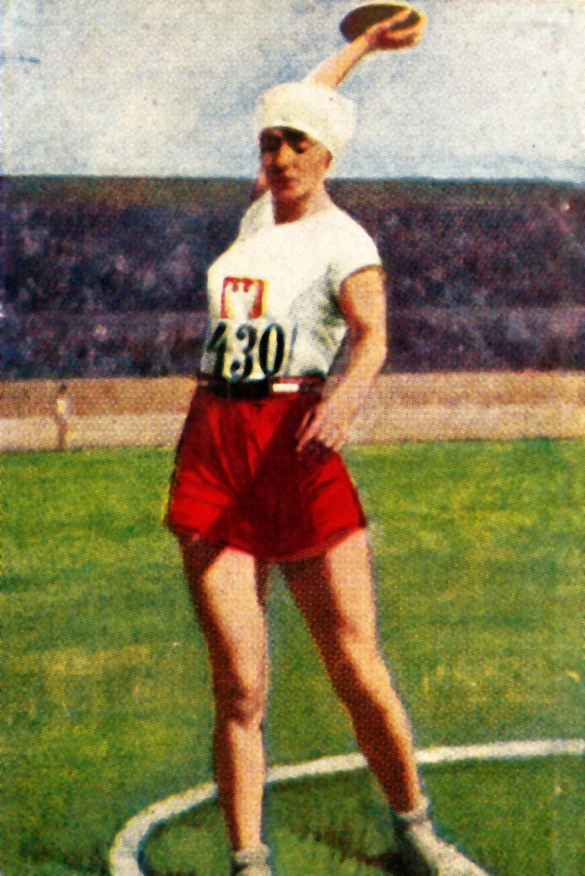 Halina Konopacka fra Polen, verdensmester i diskoskaster, 1928. af Unbekannt
