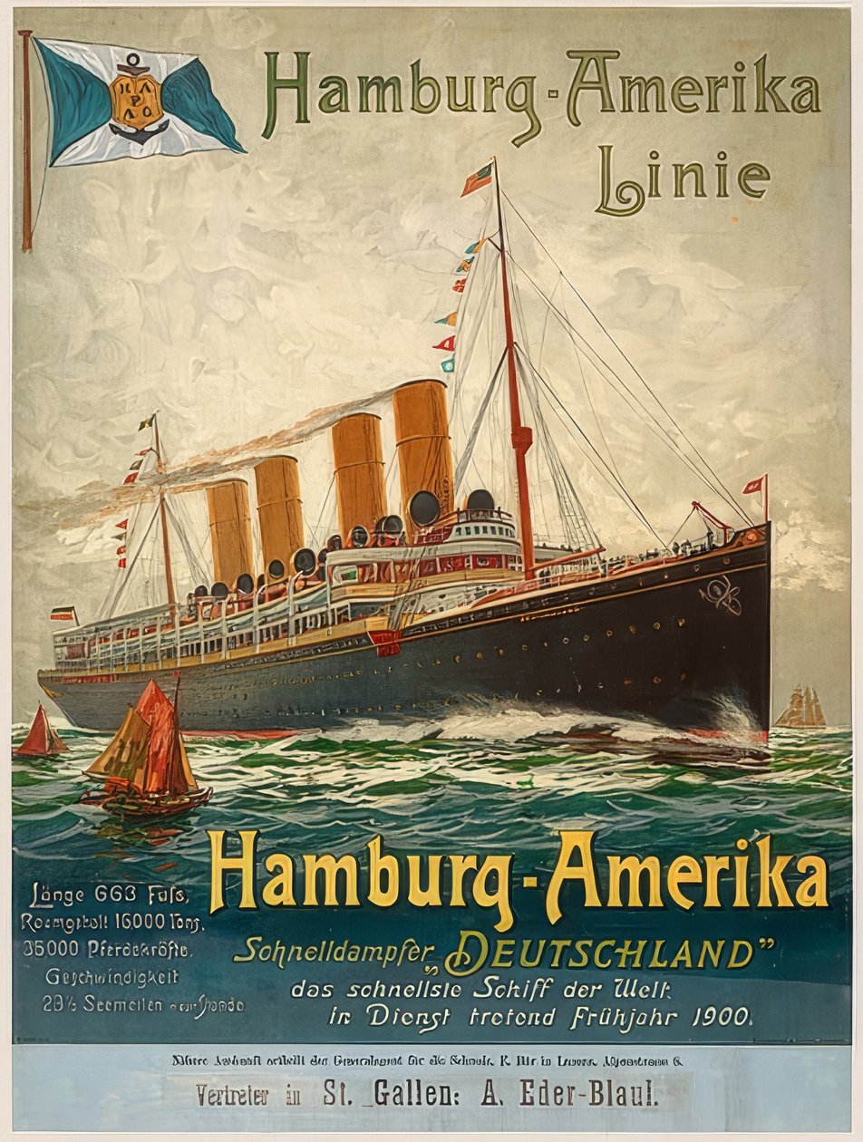 Hamburg-Amerika linje. Tyskland, Hamborg, 1899 af Unbekannt