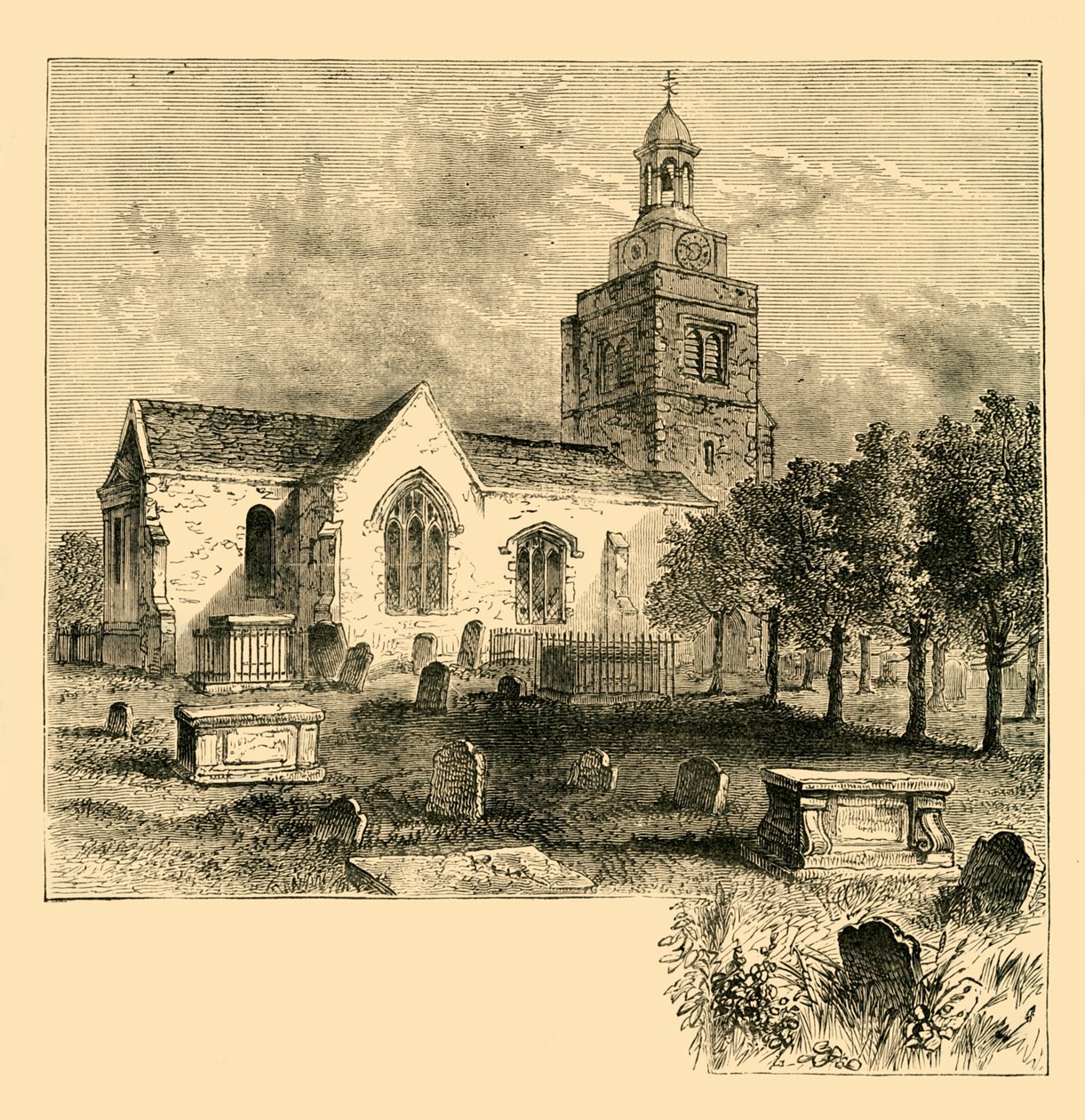 Hammersmith Sognekirke, i 1820, c1878. af Unbekannt