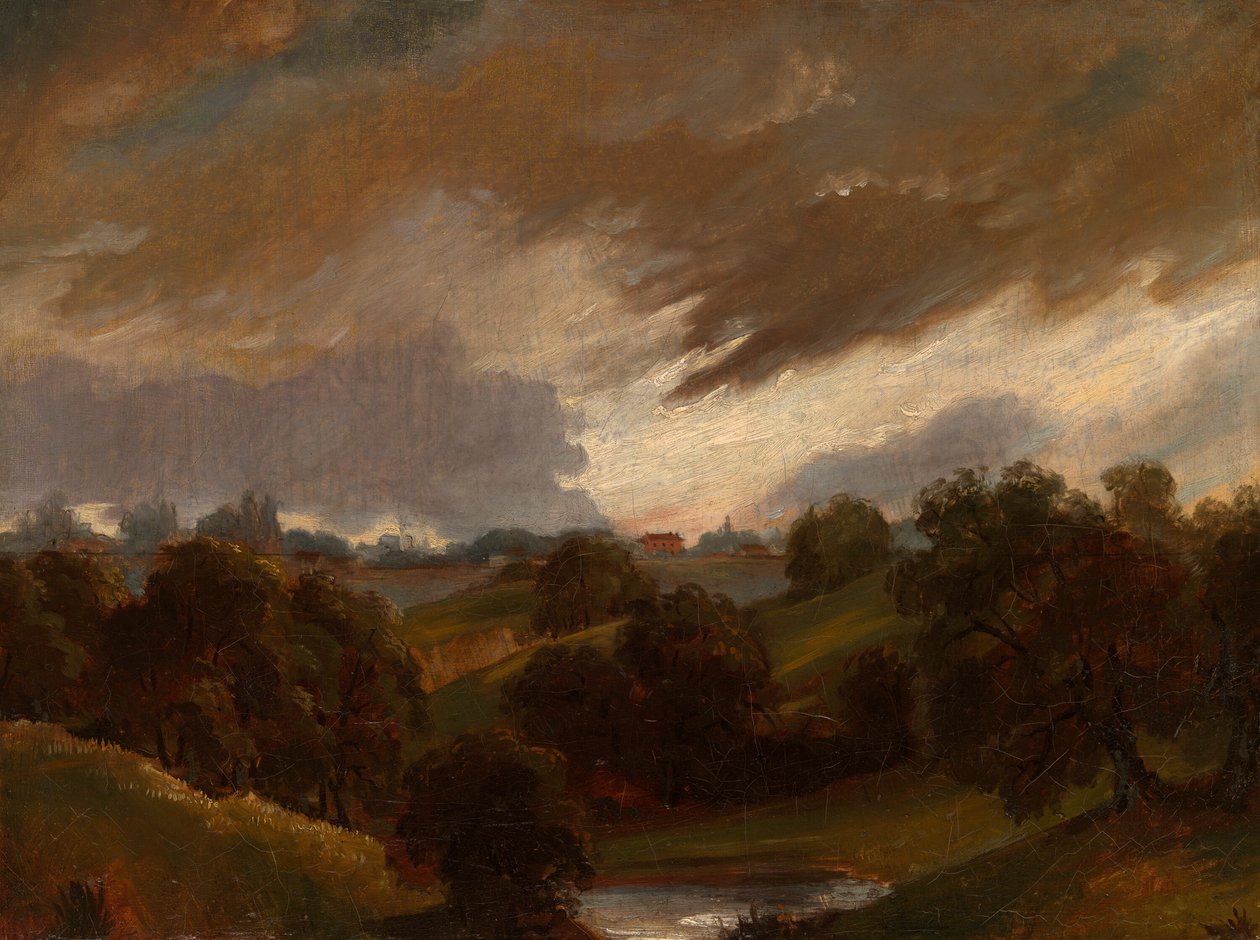 Hampstead, Stormy Sky, 1814. af Unbekannt