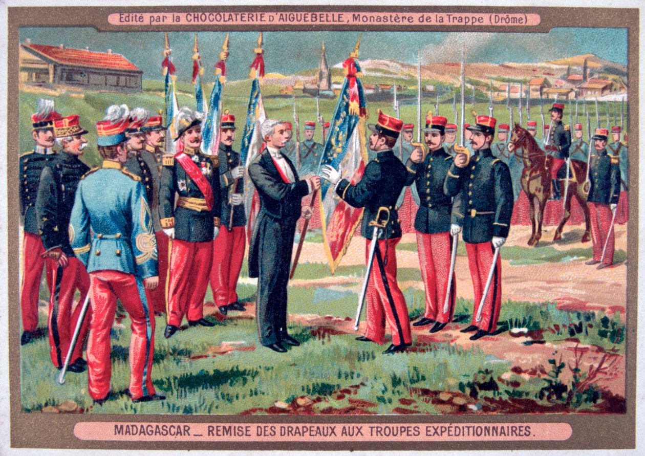 Overdragelse af flaget til ekspeditionstropperne, Madagaskar, 1883-1896 af Unbekannt