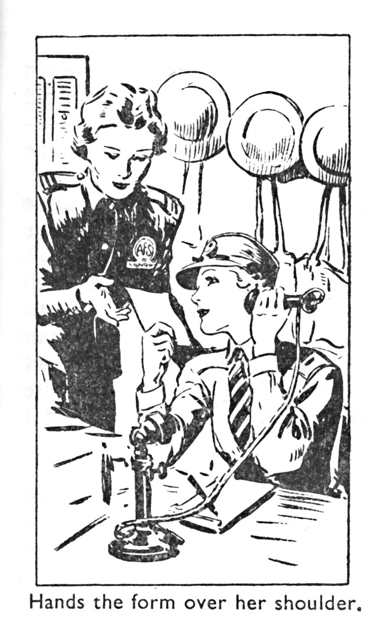 Rækker formularen over skulderen, 1940 af Unbekannt