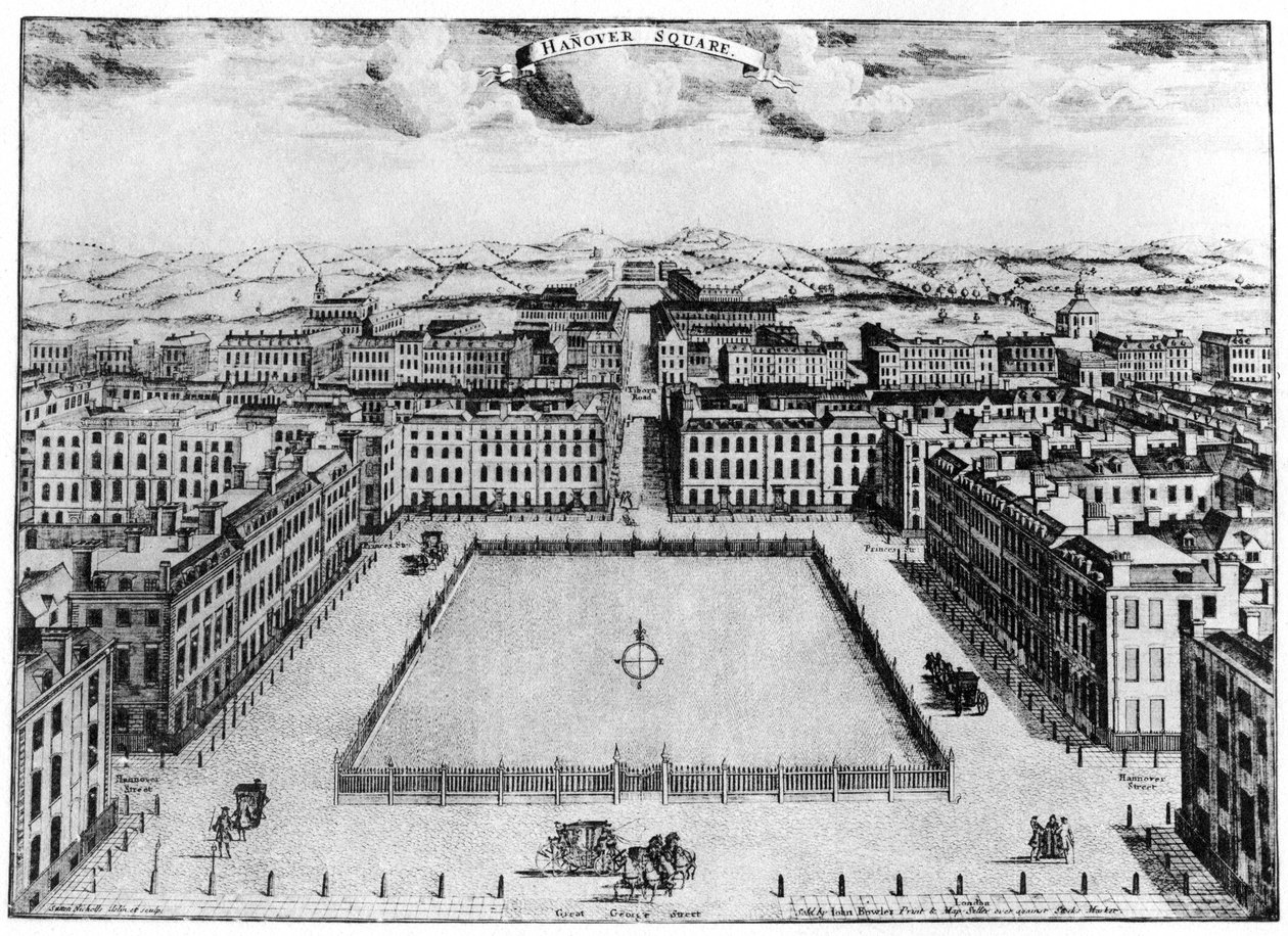 Hanover Square, London, 1700-tallet 1907 af Unbekannt