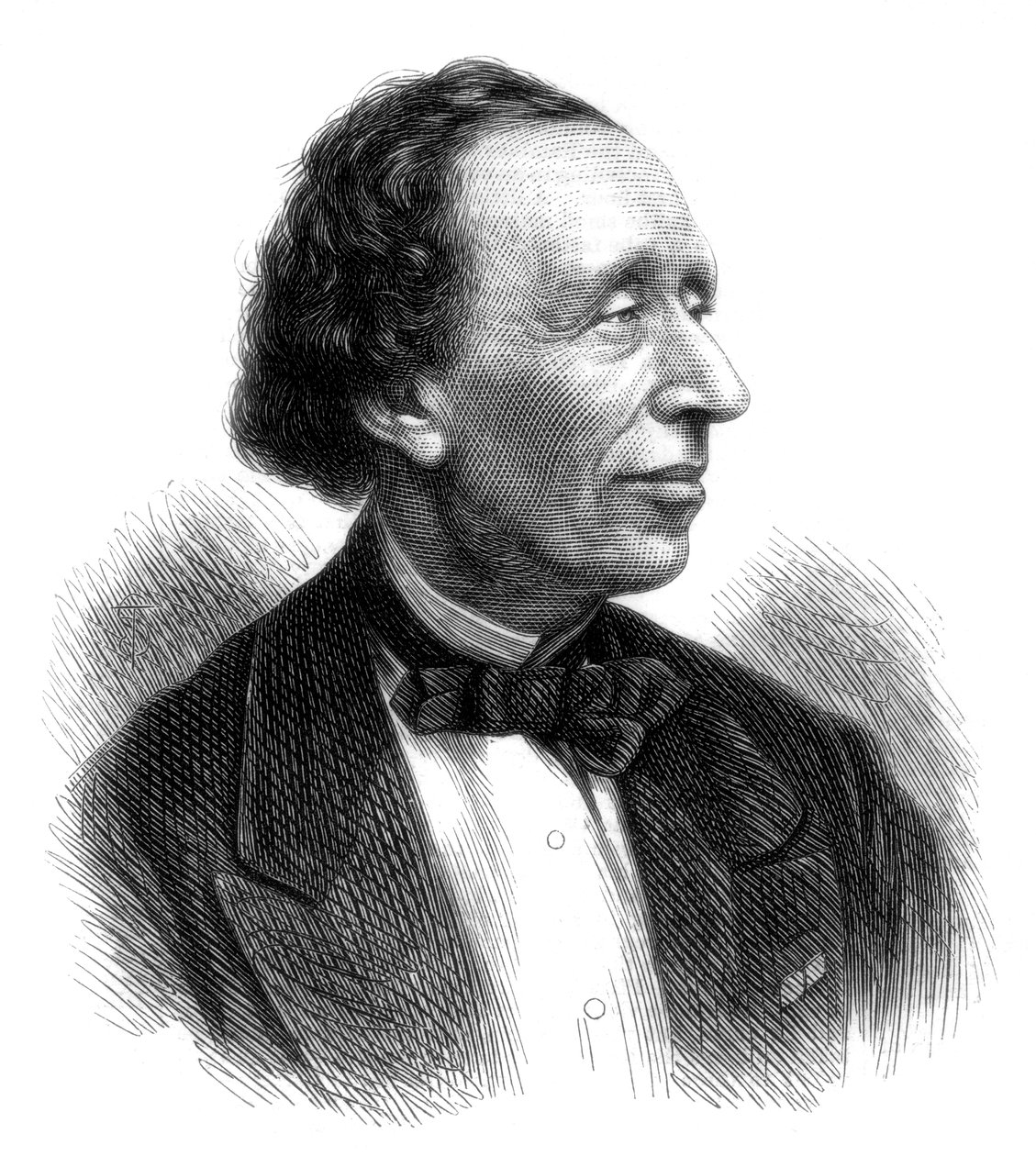 HC Andersen, dansk digter og eventyrforfatter, 1875 af Unbekannt