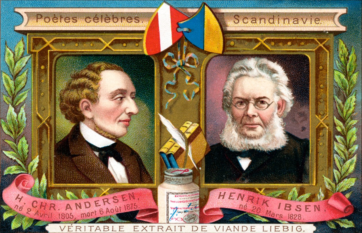 Hans Christian Andersen og Henrik Ibsen, c1900 af Unbekannt