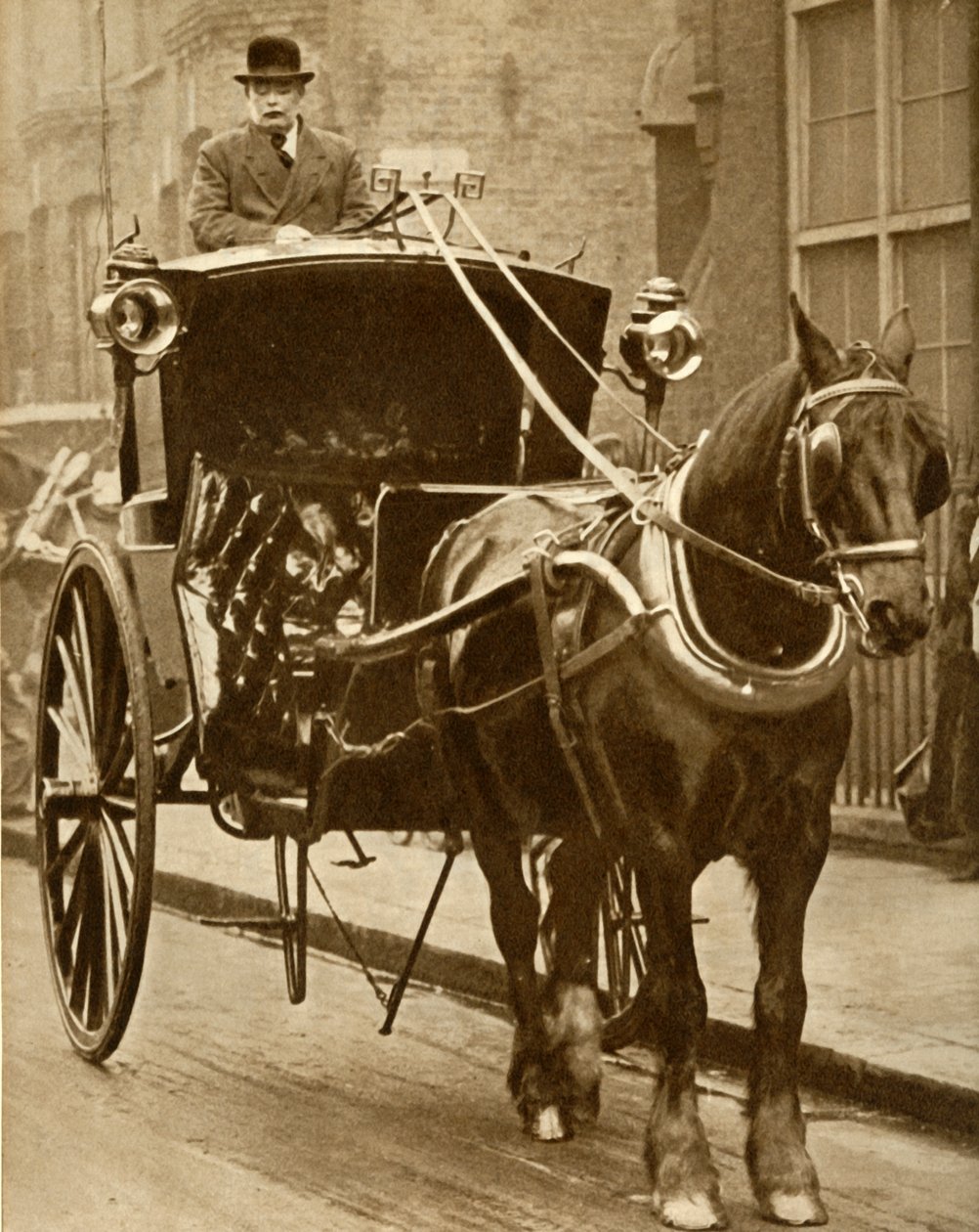 Hansom førerhus, c1910, 1935. af Unbekannt
