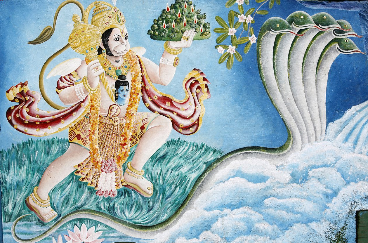 Hanuman Abe Gud. Pashupatinah, Kathmandu, Nepal af Unbekannt