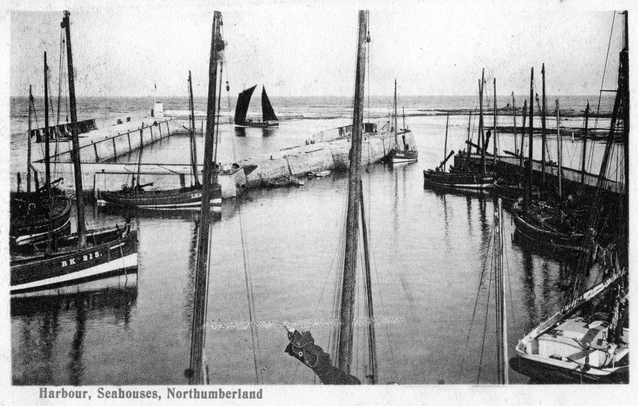 Havn, Seahouses, Northumberland, 1905 af Unbekannt