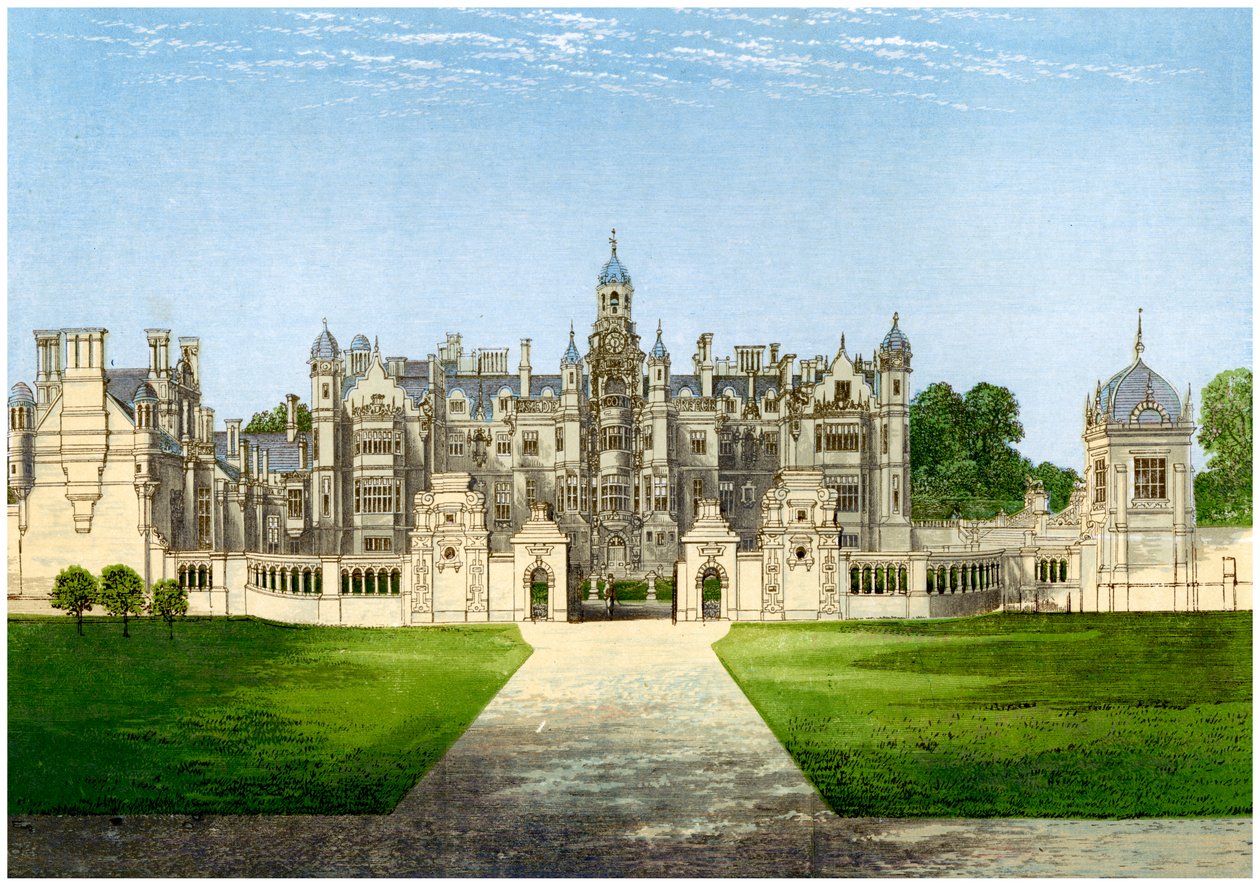 Harlaxton Manor, Lincolnshire, hjemsted for familien Gregory, c1880 af Unbekannt
