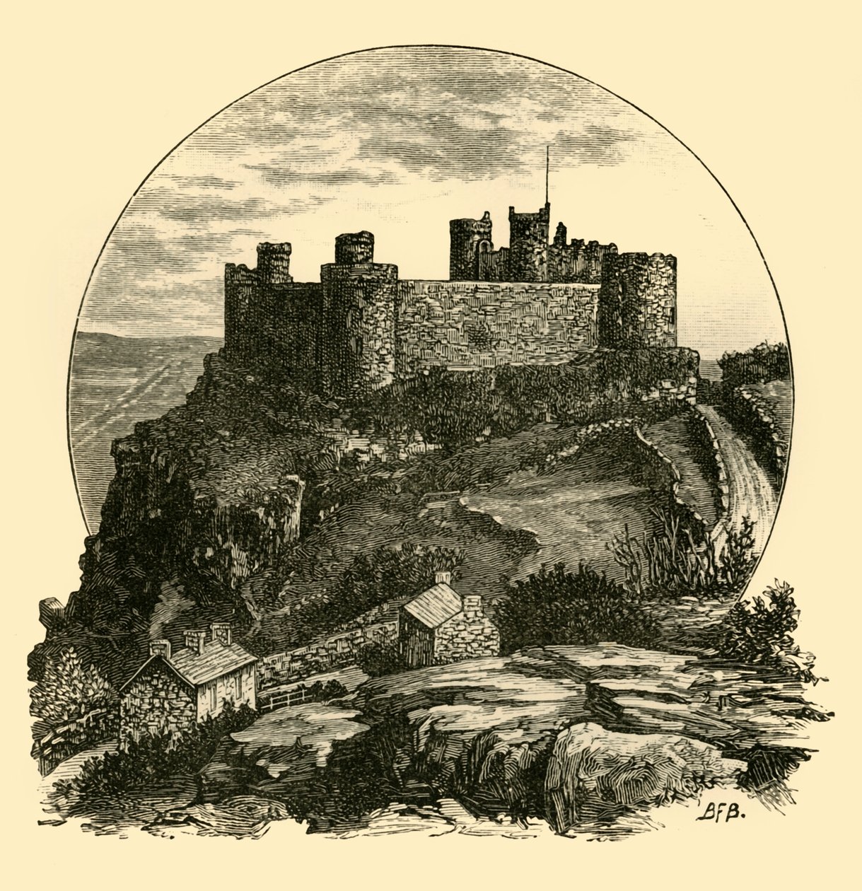 Harlech Castle, 1898. af Unbekannt